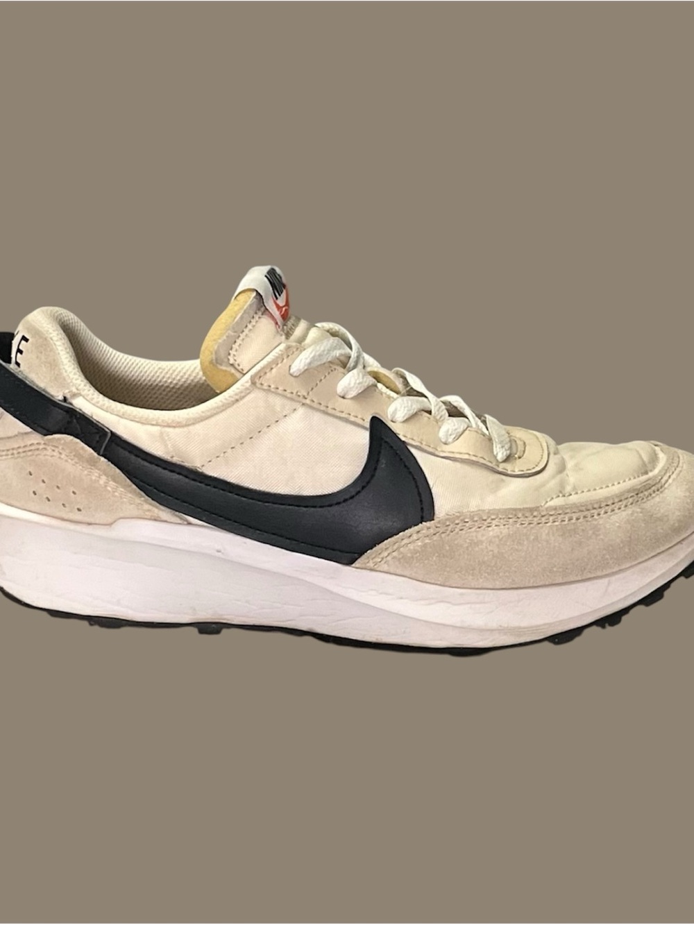 Nike Waffle Debut Sanddrift Black Womens Size 8 Athletic Running Shoes Sneakers